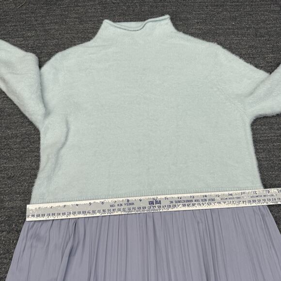 Anthropologie Thea Twofer Sweater Dress Women XL Maxi Mint Lilac Eyelash Boho - Picture 6 of 13